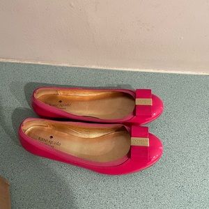 Kate Spade Pink Flats with Bow Accent